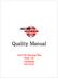 Quality Manual. 14910 SE Morning Way Suite 102 Clackamas OR 97015