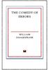 THE COMEDY OF ERRORS WILLIAM SHAKESPEARE 1589-1595