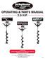OPERATING & PARTS MANUAL 2.0 H.P.