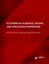 PLATFORM-AS-A-SERVICE, DEVOPS, AND APPLICATION INTEGRATION. An introduction to delivering applications faster