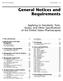 General Notices and Requirements