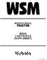 WORKSHOP MANUAL TRACTOR M9540 LOW PROFILE (SUPPLEMENT)