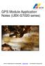 GPS Module Application Notes (UBX-G7020 series)