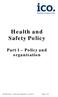 Health and Safety Policy Part 1 Policy and organisation