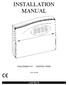 INSTALLATION MANUAL 5-051-719-00 CONTENTS