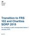 Transition to FRS 102 and Charities SORP 2015. For academy trusts incorporated before 1 January 2015