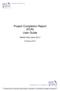 Project Completion Report (PCR) User Guide