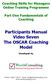 Participants Manual Video Seven The OSCAR Coaching Model