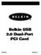 Belkin USB 2.0 Dual-Port PCI Card