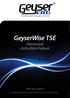 GeyserWise TSE. thermostat instruction manual. SANS 181 compliant