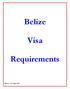 Belize. Visa. Requirements
