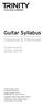 Guitar Syllabus. Classical & Plectrum. Grade exams