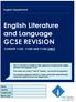 English Literature and Language GCSE REVISION
