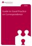 Guide to Good Practice on Correspondence