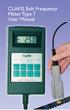 CLAVIS Belt Frequency Meter Type 7 User Manual