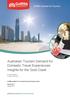 Australian Tourism Demand for Domestic Travel Experiences: Insights for the Gold Coast
