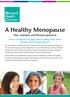 A Healthy Menopause Diet, nutrition and lifestyle guidance