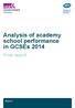 Analysis of academy school performance in GCSEs 2014