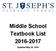 Middle School Textbook List 2016 2017