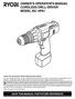 OWNER S OPERATOR'S MANUAL CORDLESS DRILL-DRIVER MODEL NO. HP61