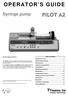OPERATOR S GUIDE. Syringe pump. Introduction