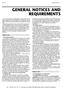 GENERAL NOTICES AND REQUIREMENTS