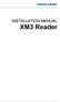 INSTALLATION MANUAL XM3 Reader