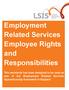 Employment Related Services Employee Rights and Responsibilities
