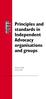 Principles and standards in Independent Advocacy organisations and groups