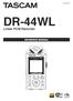 D01238020C DR-44WL. Linear PCM Recorder REFERENCE MANUAL