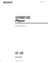 3-862-705-11(1) VIDEO CD Player. Operating Instructions MCE-S78K. 1998 by Sony Corporation