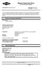Material Safety Data Sheet