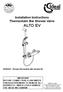 ALTO EV. Installation Instructions Thermostatic Bar Shower Valve