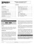 OPERATING and MAINTENANCE MANUAL SERIES 2700A CONTROL VALVE CONTENTS. INTRODUCTION...1 Scope...1 Description...1 Valve Identification...