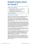 English lesson plans for Grade 7