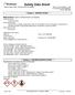 Safety Data Sheet. * * *Section 1 - IDENTIFICATION* * *