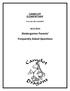 CAMELOT ELEMENTARY. Kindergarten Parents Frequently Asked Questions