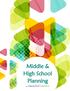 Middle & High School Planning