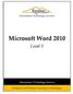 Microsoft Word 2010. Level 3