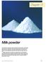 Milk powder. Chapter 17