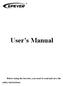 User s Manual Before using the inverter, you need to read and save the safety instructions.