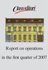 Report on operations in the first quarter of 2007