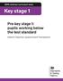 2016 national curriculum tests. Key stage 1. Pre-key stage 1: pupils working below the test standard. Interim teacher assessment framework