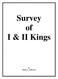 Survey of I & II Kings