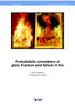 Probabilistic simulation of glass fracture and fallout in fire