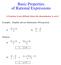 Basic Properties of Rational Expressions