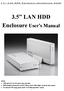 3.5 LAN HDD Enclosure User s Manual