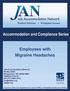 Accommodation and Compliance Series. Employees with Migraine Headaches