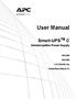 User Manual. Smart-UPS TM C. Uninterruptible Power Supply SRC250 SRC450. 110/120/230 Vac. Tower/Rack-Mount 1U
