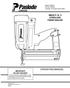 OPERATING MANUAL CORDLESS IM250 F-16 II PCORDLESS FINISH NAILER